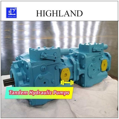 مضخات هيدروليكية متغيرة الإزاحة المحورية مكبس ترادفي 110cc / R + 110cc / R.