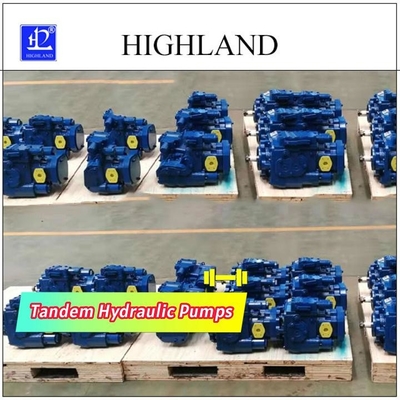 مضخات هيدروليكية متغيرة الإزاحة المحورية مكبس ترادفي 110cc / R + 110cc / R.