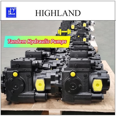 مضخات هيدروليكية متغيرة الإزاحة المحورية مكبس ترادفي 110cc / R + 110cc / R.